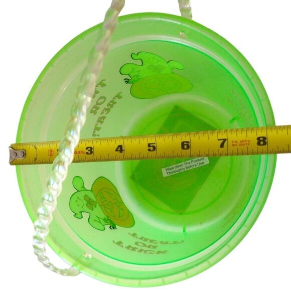Vintage Halloween Bucket Pail Trick or Treat Ghost Translucent Neon Green 1990s. - Picture 3 of 16